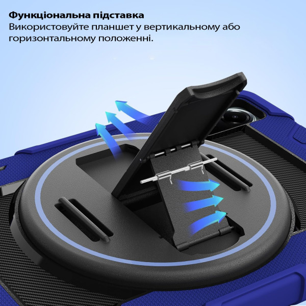 Фото - Чохол для планшету BeCover Horizontal handle for Samsung Galaxy Tab S10 FE Plus (SM-X620/SM-X626) 13.1" Deep Blue (714569)