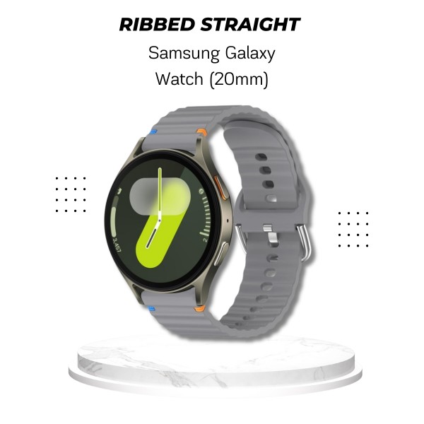 Фото - Ремінець для смарт-годинника BeCover Ribbed Straight 20mm for Samsung Galaxy Watch 7 (40/44mm)/7 FE/6/6 Classic/5/5 Pro/4/4 Classic (714845)