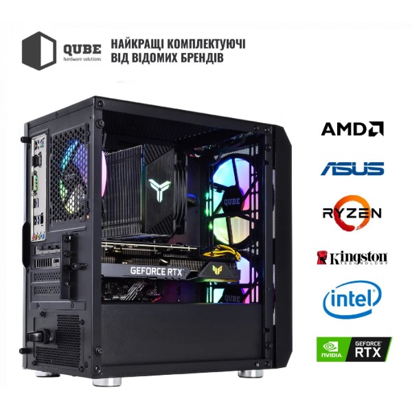 Фото - Системний блок QUBE QB i5 14400F RTX 5060 Ti 16GB NM 321020 (i514400FRTX5060TI16GBNM321020)