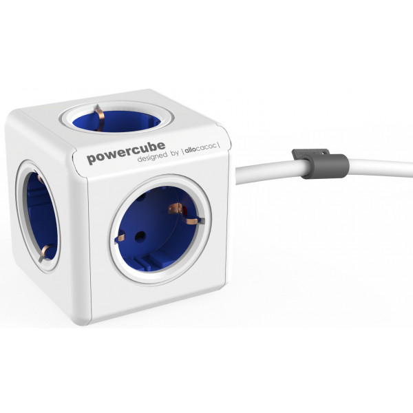 Фото - Подовжувач 220В Allocacoc Powercube Extended 1.5m 5р Blue (1300BL/DEEXPC)