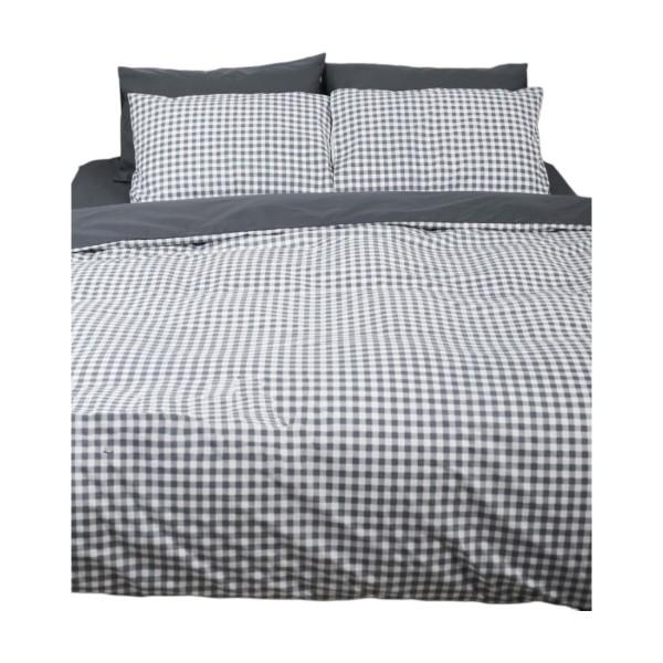 Фото - Комплект постільної білизни Moon&Star 200х220 Gray Square Ranforce Elite (MS-820000010)