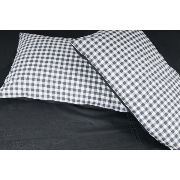 Фото - Комплект постільної білизни Moon&Star King Size 220x240 Gray Square Ranforce Elite (MS-820000002)