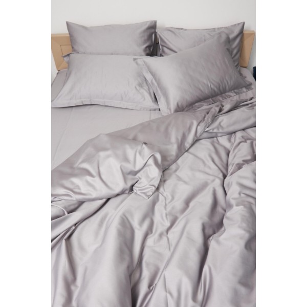 Фото - Комплект постільної білизни Moon&Star 160х220х2 нав. 4х70х70 Smoke Satin Premium (MS-820000454)