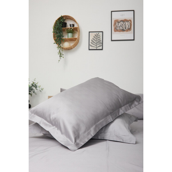 Фото - Комплект постільної білизни Moon&Star 160х220х2 нав. 2х50х70 Smoke Satin Premium (MS-820000451)