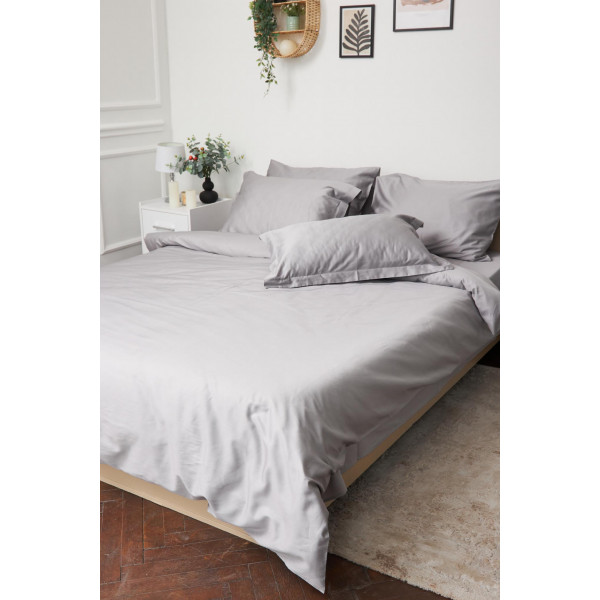 Фото - Комплект постільної білизни Moon&Star 160х220х2 нав. 2х50х70 Smoke Satin Premium (MS-820000451)