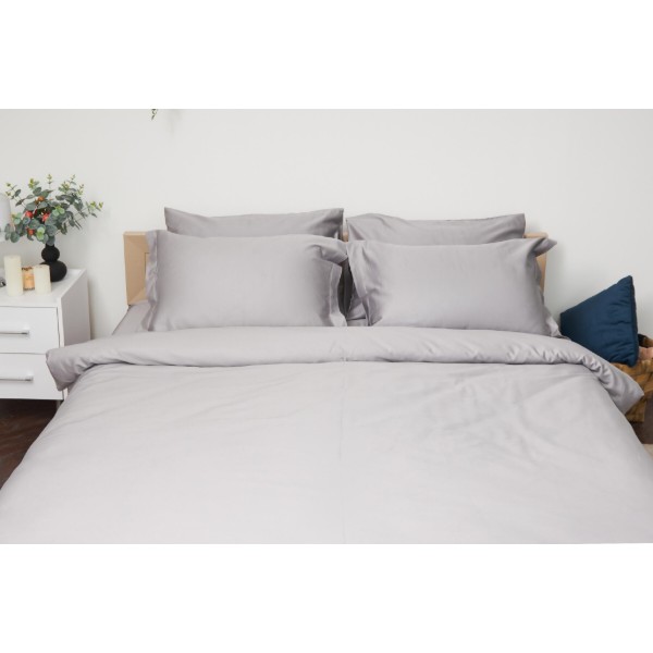 Фото - Комплект постільної білизни Moon&Star 160х220х2 нав. 4х70х70 Smoke Satin Premium (MS-820000454)