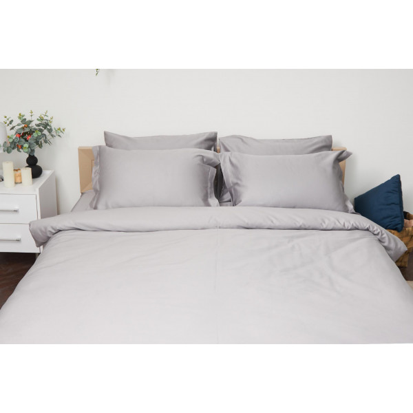 Фото - Комплект постільної білизни Moon&Star 160х220х2 нав. 2х50х70 Smoke Satin Premium (MS-820000451)