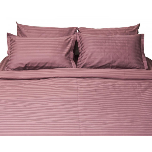 Фото - Комплект постільної білизни Moon&Star 160х220х2 нав. 4х70х70 Garnet Satin Stripe (MS-820000559)