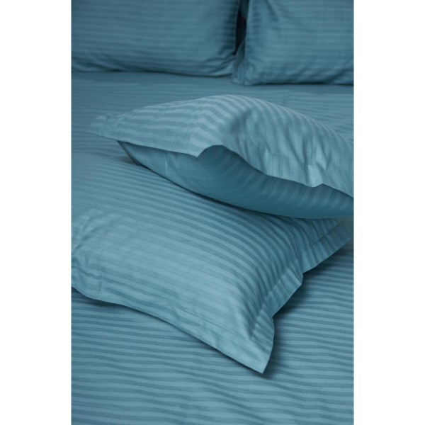Фото - Комплект постільної білизни Moon&Star 160х220х2 нав. 2х50х70 Stripe Green Satin Stripe (MS-820000586)