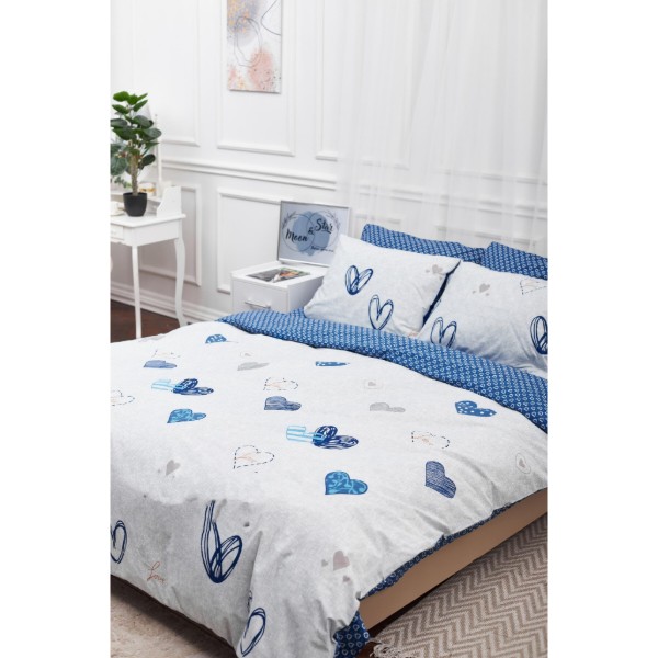 Фото - Комплект постільної білизни Moon&Star King Size 220x240 Bessi Love Бязь Gold Люкс (MS-820000765)