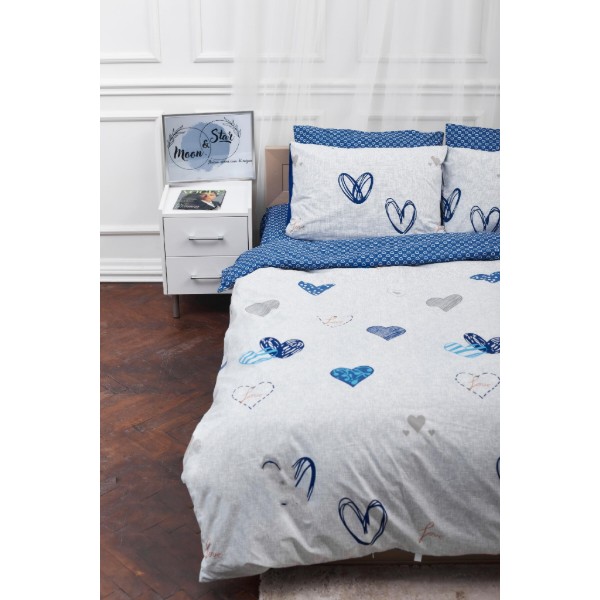 Фото - Комплект постільної білизни Moon&Star King Size 220x240 Bessi Love Бязь Gold Люкс (MS-820000765)