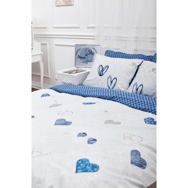 Фото - Комплект постільної білизни Moon&Star King Size 220x240 Bessi Love Бязь Gold Люкс (MS-820000765)