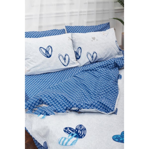 Фото - Комплект постільної білизни Moon&Star King Size 220x240 Bessi Love Бязь Gold Люкс (MS-820000765)