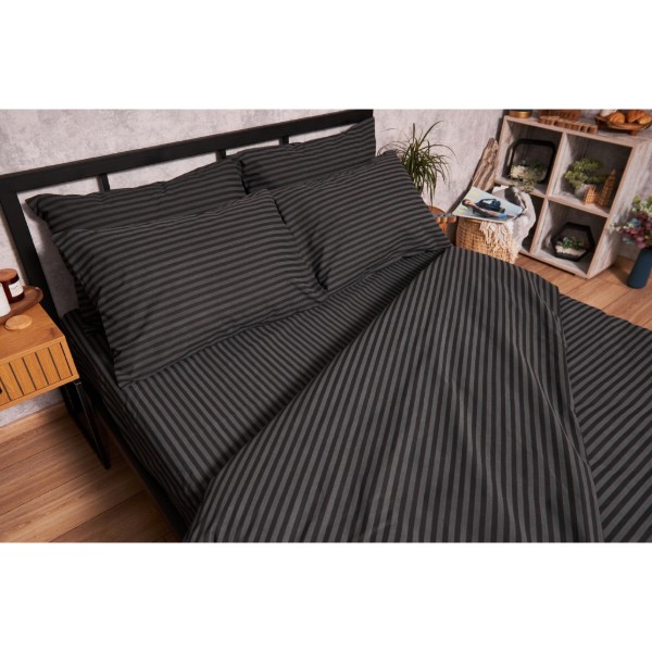 Фото - Комплект постельного белья Moon&Star 160х220х2 нав. 4х70х70 Gray Stripe Бязь Gold Люкс (MS-820001112)