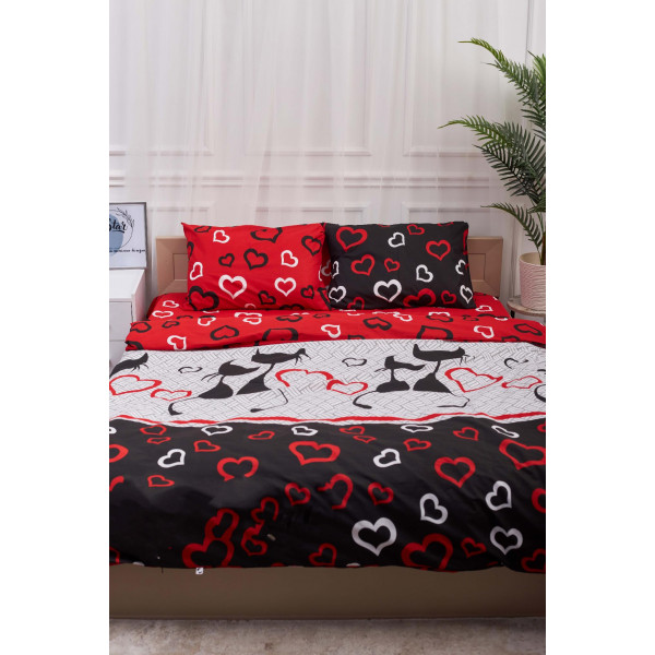 Фото - Комплект постільної білизни Moon&Star 160х220х2 нав. 2х50х70 Love Cats Бязь Gold Люкс (MS-820001179)
