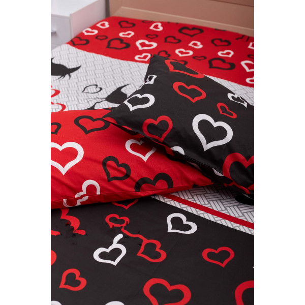 Фото - Комплект постільної білизни Moon&Star 160х220х2 нав. 2х50х70 Love Cats Бязь Gold Люкс (MS-820001179)