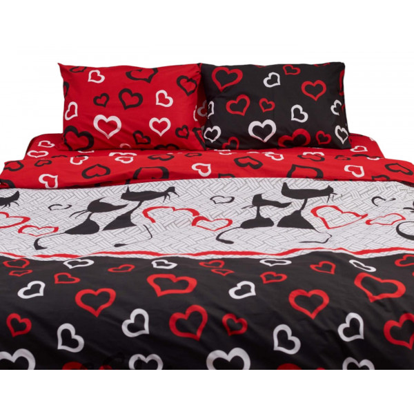 Фото - Комплект постільної білизни Moon&Star 160х220х2 нав. 2х50х70 Love Cats Бязь Gold Люкс (MS-820001179)