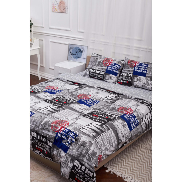 Фото - Комплект постільної білизни Moon&Star 160х220х2 нав. 2х50х70 New York Бязь Gold Люкс (MS-820001242)