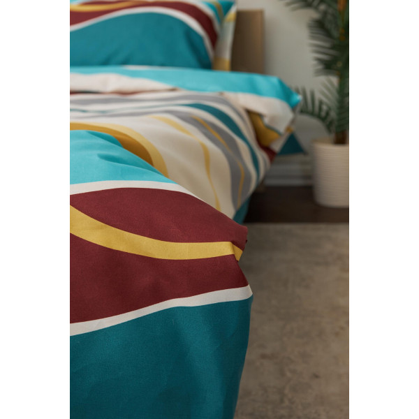 Фото - Комплект постільної білизни Moon&Star 160х220х2 нав. 4х70х70 Tangerine Мікросатин Premium (MS-820001457)