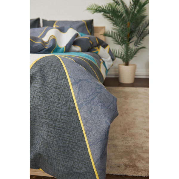 Фото - Комплект постільної білизни Moon&Star 160х220х2 нав. 2х50х70 Triangles Мікросатин Premium (MS-820001489)