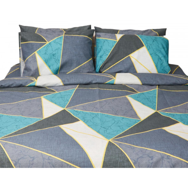 Фото - Комплект постільної білизни Moon&Star 160х220х2 нав. 2х50х70 Triangles Мікросатин Premium (MS-820001489)