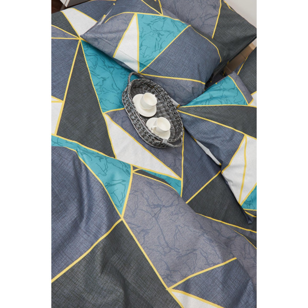 Фото - Комплект постільної білизни Moon&Star 160х220х2 нав. 2х50х70 Triangles Мікросатин Premium (MS-820001489)