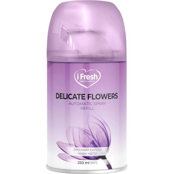 Фото - Змінний балон до освіжувача повітря iFresh delicate flowers 250 мл (4820268100214)