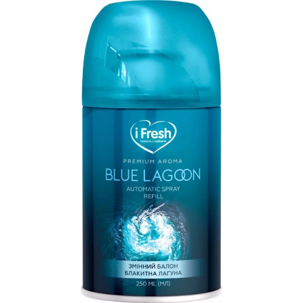 Фото - Змінний балон до освіжувача повітря iFresh premium aroma blue lagoon 250 мл (4820268100122)