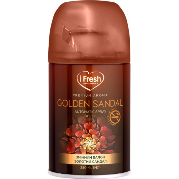 Фото - Змінний балон до освіжувача повітря iFresh premium aroma golden sandal 250 мл (4820268100160)