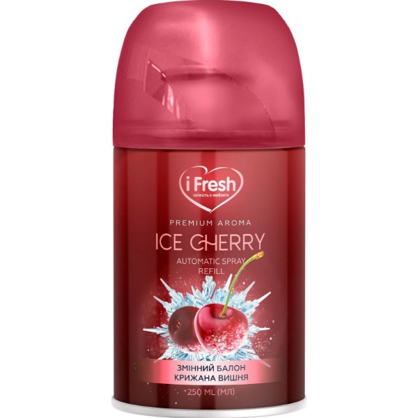 Фото - Змінний балон до освіжувача повітря iFresh premium aroma ice сherry 250 мл (4820268100146)