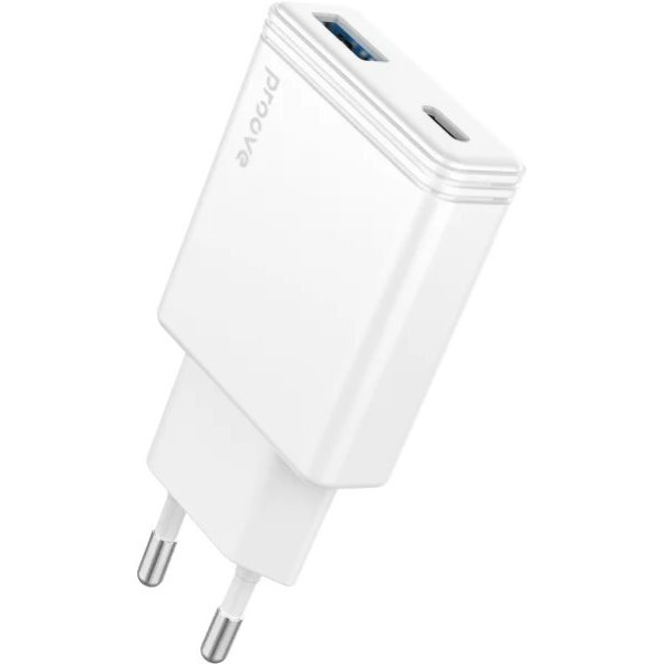 Фото - Сетевое зарядное устройство Proove Slender 45W (Type-C + USB) white (WCSL45110002)