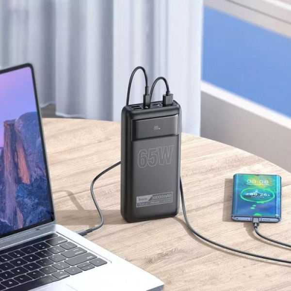 Фото - Батарея мобильная HOCO DB81 Apollo 65W 30000mAh Black (6942007637749)