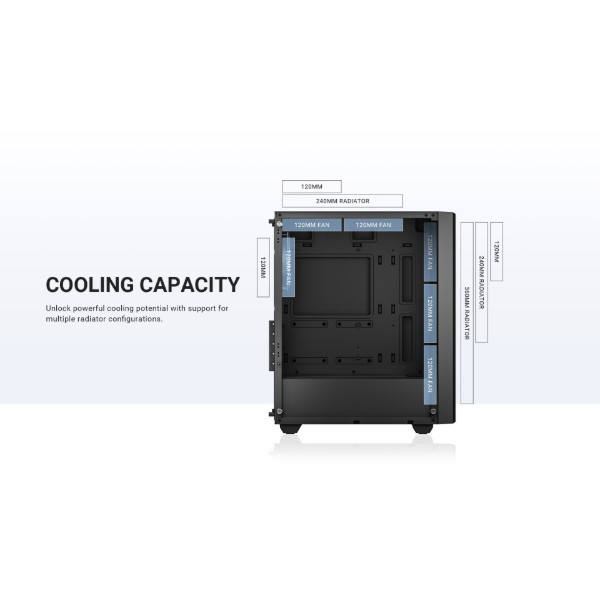 Фото - Корпус ID-Cooling Ware 300 ARGB Black