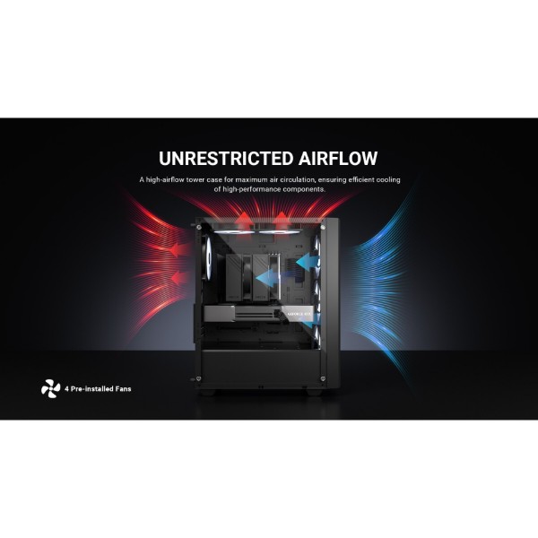 Фото - Корпус ID-Cooling Ware 300 ARGB Black