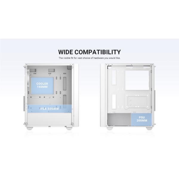 Фото - Корпус ID-Cooling Ware 300 ARGB White