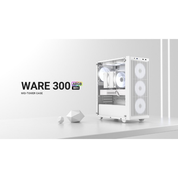 Фото - Корпус ID-Cooling Ware 300 ARGB White