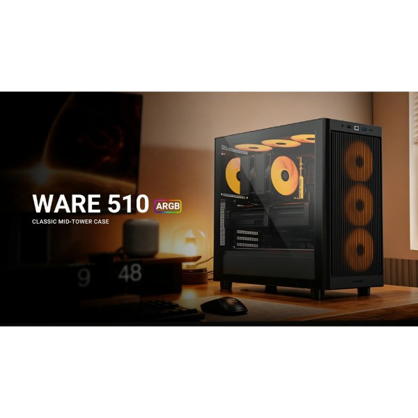 Фото - Корпус ID-Cooling Ware 510 ARGB Black
