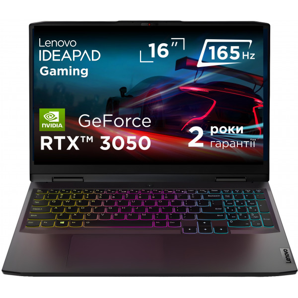 Фото - Ноутбук ігровий Lenovo IdeaPad Gaming 3 16ARH7 (82SC00AHRA) Onyx Grey