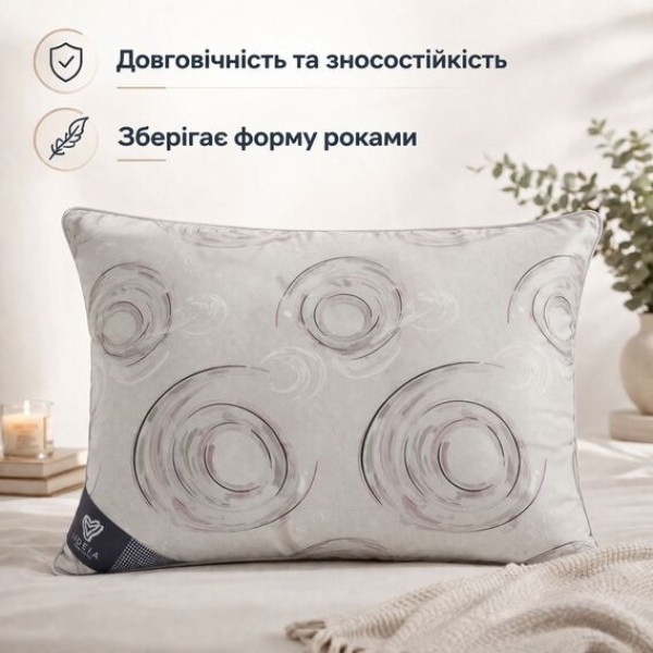 Фото - Подушка стандартна IDEIA Natural пух 30% та 70% перо бавовна 70х70 см (8-12153)