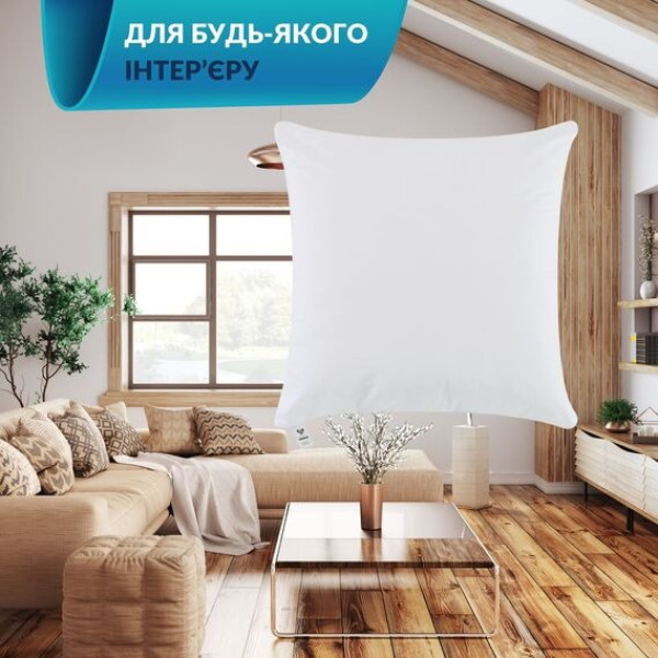 Фото - Подушка стандартна IDEIA 45х45 см мікрофібра внутрішня (8-29865)