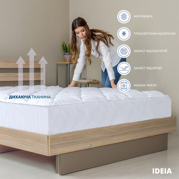Фото - Наматрасник IDEIA серии Classic IDEIA с бортом 90х200х35 см (8-32278)