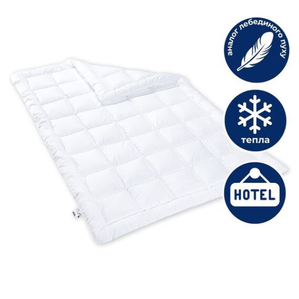 Фото - Ковдра зимова полуторна IDEIA Premium 140х210 см Штучний пух (8-32470)