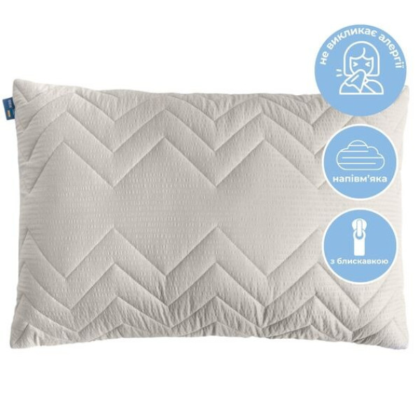 Фото - Подушка стандартная IDEIA NORDIC COMFORT+ 50х70 см чехол с стежкой и молнией антиаллергенное волокно (8-34694*002)