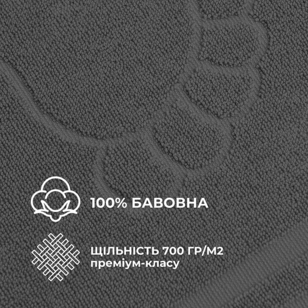 Фото - Рушник для ніг IDEIA 50х70 см бавовна жаккард з ніжками (8-35875*005)