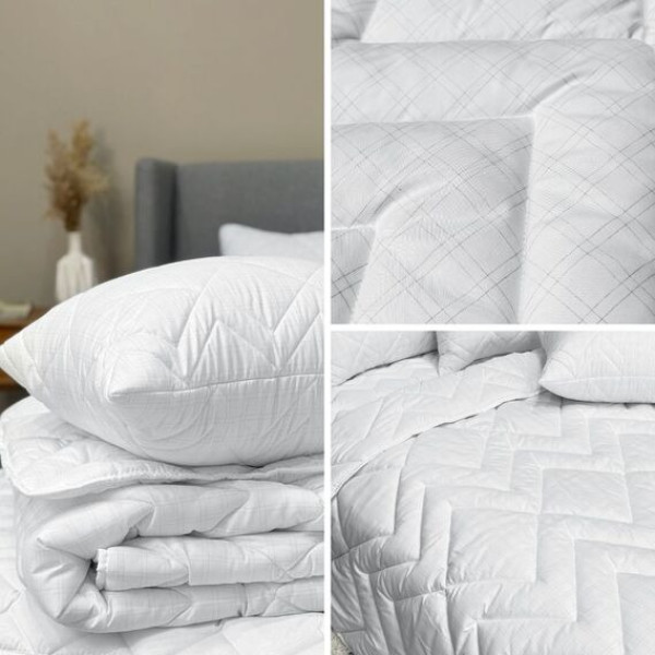 Фото - Ковдра всесезонна полуторна IDEIA Antistatic Sleep 140х210 штучний пух у сумці (8-36056)