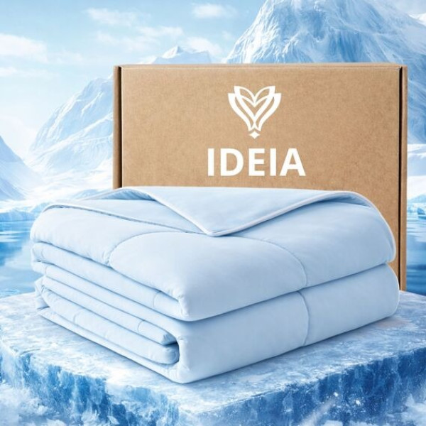 Фото - Ковдра літня полуторна IDEIA CoolNight 140х210 см трикотажна з охолоджуючим ефектом (8-36284)