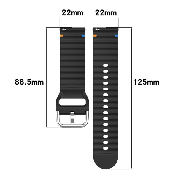 Фото - Ремінець для смарт-годинника BeCover Ribbed Tape (22mm) for Xiaomi Watch 2 / 2 Pro / S4 / S3 / S1 Pro / S1 / S1 Active Lite Gray (714299)