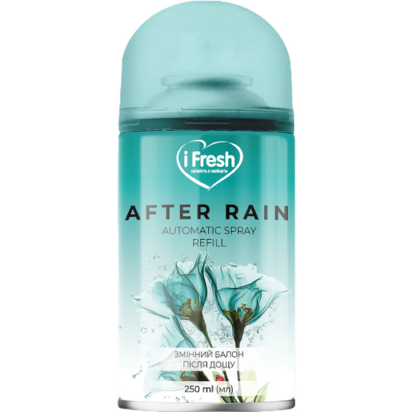Фото - Змінний балон до освіжувача повітря iFresh after rain 250 мл (4820268100207)