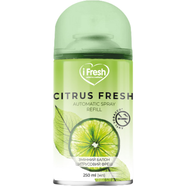 Фото - Змінний балон до освіжувача повітря iFresh citrus fresh 250 мл (4820268100177)