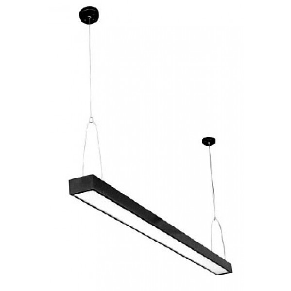 Фото - Світлодіодний світильник EVROLIGHT Sign-30 підвісний лінійний на тросах 30Вт 4200К чорний (000056781)